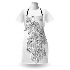 Floral Astrology Aquarius Apron