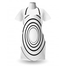 Spiral Shape Monochrome Apron