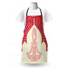 Mandala Meditation Girl Apron