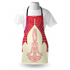 Mandala Meditation Girl Apron