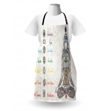 Sketch Yoga Posed Girl Apron