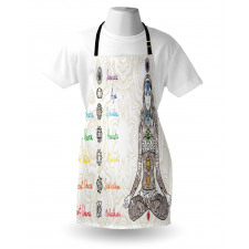 Sketch Yoga Posed Girl Apron