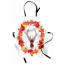 Autumn Leaves Wreath Art Apron