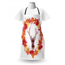 Autumn Leaves Wreath Art Apron