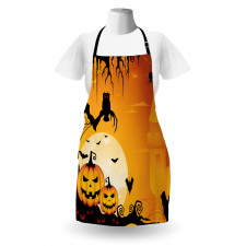 Spooky Pumkins Owl Art Apron