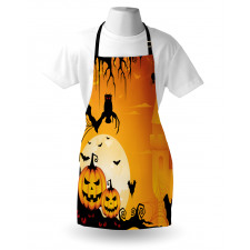 Spooky Pumkins Owl Art Apron