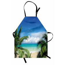 Tropical Sea Palms Sunny Day Apron