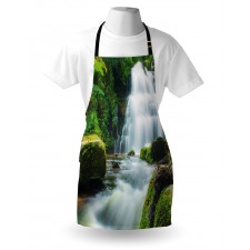 Watercolor Stream Jungle Apron