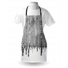 Snowy Forest Photo Woodland Apron