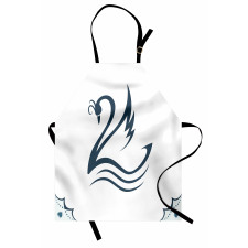 Swan with Curves Apron