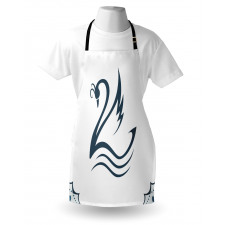 Swan with Curves Apron