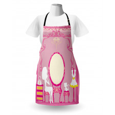 French Lady Cat Mirror Apron