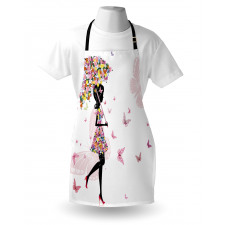 Floral Umbrella Dress Apron