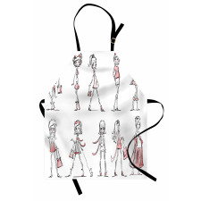 Cartoon Fashion Ladies Apron