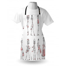 Cartoon Fashion Ladies Apron