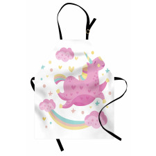 Unicorn with Star Rainbow Apron