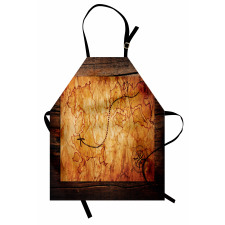 Antique Map Wooden Wall Apron