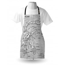 French Map Island Apron