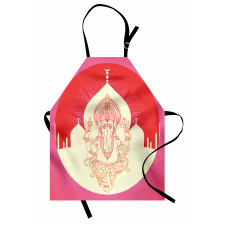 Elephant and Building Yoga Apron