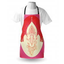 Elephant and Building Yoga Apron