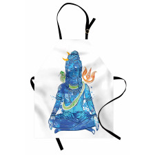 Watercolors Moon Peace Apron