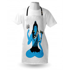 Mystic Figure in Yoga Pose Apron