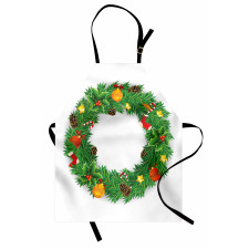 Evergreen Wreath Art Apron