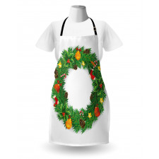 Evergreen Wreath Art Apron