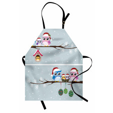 Owls with Santa Hats Apron