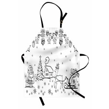 Tree Reindeer Santa Apron