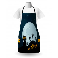 Kitty Under Moon Apron