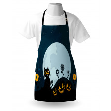 Kitty Under Moon Apron