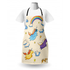 Pastel Flying Pony Art Apron