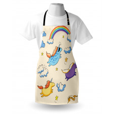 Pastel Flying Pony Art Apron