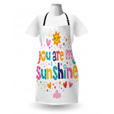 Cartoon Happy Sun Heart Apron