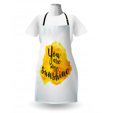 Yellow Grey Romantic Apron