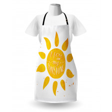 Sun Romance Words White Apron