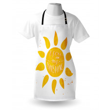 Sun Romance Words White Apron