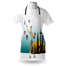 Alien Planets Galaxy Apron