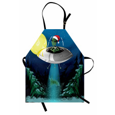 Alien Christmas Art Apron