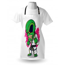 Angry Alien Karate Art Apron