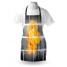 Warm Rose Brick Wall Apron