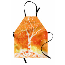 Leafless Tree Autumn Apron