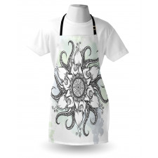 Drawn Mandala Flower Apron