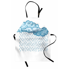 Rain Cloud Sketch Fall Apron