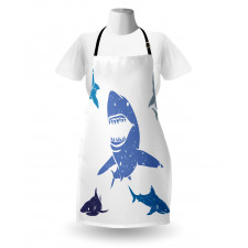 Grunge Sharks Wildlife Apron