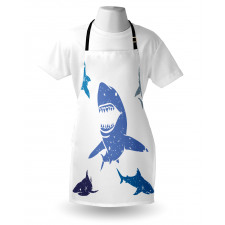 Grunge Sharks Wildlife Apron