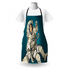 Astronaut Love in Space Apron
