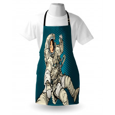 Astronaut Love in Space Apron