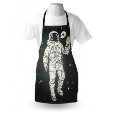 Cartoon Astronaut Space Apron